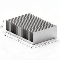Dissipateur thermique en aluminium à surface de dissipation maximale de chaleur 100(L)*30(H)*200(C)mm, excellente performance de refroidissement, dissipateur thermique extrudé