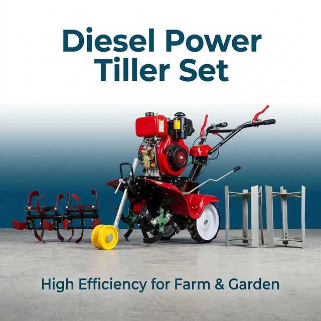 Multifunctional 4WD Cultivator, Reliable Garden Management Machine for Paddy Field and Wet Soil Tilling