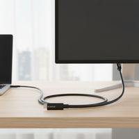Kabel USB Pengisian Cepat 32G/s Tipe-C DP1.4/4-Lane Optik Aktif 20V 3A PVC Hybrid AOC untuk Video