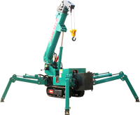 Mini grue araignée électrique 1,2t 1230kg hauteur de levage maximale 5,8m avec télécommande pour l'installation de vitres