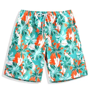 Vente en gros Été Séchage rapide Hommes Taille haute Plus Size Imprimé Maillot de bain Imperméable Surf Natation Léger Short de plage ample