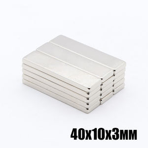 סופר חזק ndfeb מרובע ציפוי ניקוני מלבני nodymium מגנט 40 מ "מ x 10 מ" מ x 3 מ "מ - Product Image 5