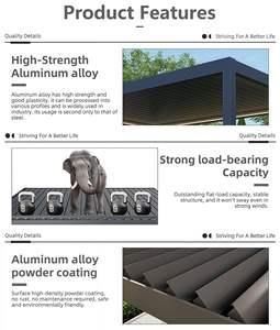 Sistema de Techo Motorizado con Persianas de Aluminio para Exteriores, Moderno, para Jardín, Gazebo, Terraza y Balcón - Diseño Personalizado Disponible - Product Image 6