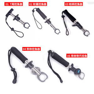 Stainless Steel Fish Catcher With Scale And Ruler Gun Style T Type Lure Fishing Tool For Freshwater Fish - Product Image 1