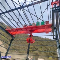 Mesin PLC Crane Overhead Double Girder Efisiensi Tinggi Kapasitas 3.2-50 Ton Kontrol Lantai+Remote untuk Penanganan Material Curah