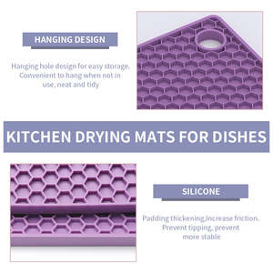 Tapis de <span class=keywords><strong>table</strong></span> en silicone nid d'abeille résistant à la chaleur, support à <span class=keywords><strong>fondue</strong></span> et sous-verre en argile pour la cuisine à domicile, ustensiles de cuisine - Product Image 6