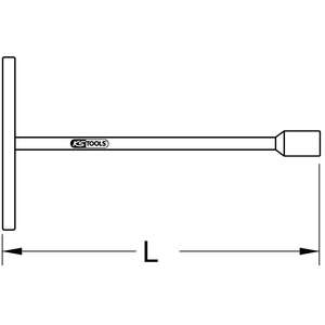 KS TOOLS BRONZEplus Clé à douille hexagonale avec barre coulissante ferme 77 mm - Product Image 2