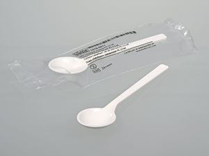 Fournitures de laboratoire à forte demande, cuillères blanches en PS à usage unique, fabriquées en salle blanche, conformes aux normes alimentaires, emballées individuellement, Burkle GmbH 2,5 ml-10 ml - Product Image 4