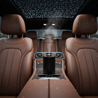 Diffuseur d'huiles essentielles intelligent pour l'intérieur de voiture, avec ciel étoilé de luxe, rechargeable par USB, ultrasonique, sans eau