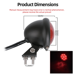 ไฟท้าย LED ทรงกลมแบบเรโทร สำหรับรถมอเตอร์ไซค์ฮาร์เลย์ ครุยเซอร์ ชอปเปอร์ - Product Image 3
