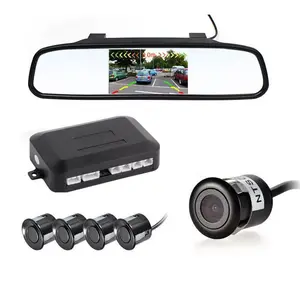 Wholesale car rear view mirror monitor with 4.3 inch TFT LCD video rear view mirror for car with camera backup parking sensor