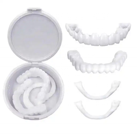 Prothèse Dentaire en Silicone Recouvrement Plastique pour Blanchir les Dents Fausses du Haut et du Bas, Coque de Dents à Cliquet Véners Dentaires