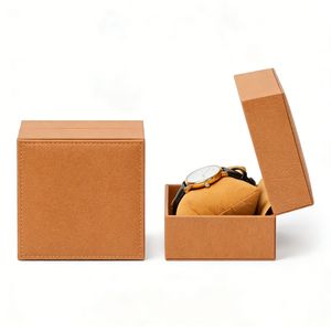 Nouvelle arrivée : Boîte à montre personnalisable en cuir PU rigide, boîte cadeau pour bijoux avec coussin en velours pour montre, logo personnalisé en relief, directement de l'usine - Product Image 2