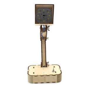 Lámpara de escritorio de madera, modelo de kit de bricolaje, juguete educativo de ciencia para niños de 7 a 9 años, ensamblaje manual, forma geométrica, herramienta de aprendizaje STEM - Product Image 3