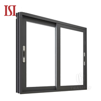 Top Marque Design Moderne Double Vitrage Verre Fenêtre Coulissante Balcon En Acier Inoxydable Alliage D'aluminium Conception Horizontale pour Chambre