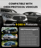 Escáner OBD2 V310 Compatible con los 9 Protocolos OBDII para Autos de Gasolina Posteriores a 1996, Lee/Borra Códigos de Motor, Muestra Datos en Tiempo Real