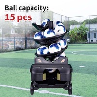 Machine d'entraînement au football portable, durable, réglable, à vitesse variable, pour l'enseignement de tous les niveaux, pour terrain en herbe extérieur