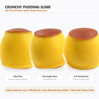 Jouet Squishy Pudding à Rebond Lent en TPR, Jouet Anti-Stress à Presser, Jouet Sensoriel de Bureau en Forme de Pudding Caramel pour Enfants et Adultes