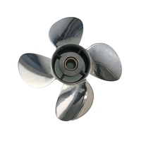 Hélice marine en acier inoxydable à 4 pales 13 x 14 pouces 60-130 CV pour moteur hors-bord HONDA
