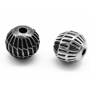 yunnique Stainless Steel <b>Spacer</b> Beads Round 8mm For Jewelry Making DIY Accessories - Product Image 1