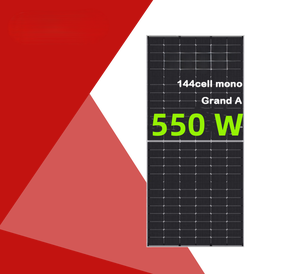 Panneau solaire bifacial à double vitrage de 550W 540W-560W à cellules coupées en deux pour projet d'énergie solaire industrielle - Product Image 1