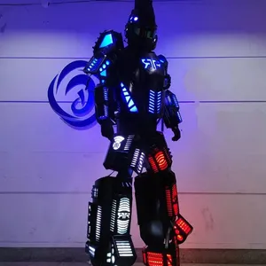 2023 뜨거운 판매! 플라스틱 죽마 워커 Traje de 로봇 Led 의상 배터리 Kryoman 이벤트 성능 소품