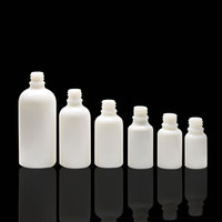 Flacon compte-gouttes en verre céramique blanc de luxe 5ml 10ml 15ml 20ml 30ml 50ml 100ml avec bouchon doré
