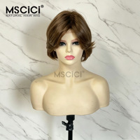 Peluca de Cabello Humano Camboyano con Frente de Encaje Transparente HD 13x6, Liso, con Reflejos Marrones, Sin Pegamento, Proveedor Directo de Fábrica