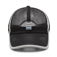 Gorra de Béisbol Unisex de Malla, Transpirable, con Visera, Protección Solar, Ajustable, de 6 Paneles, Estilo Minimalista