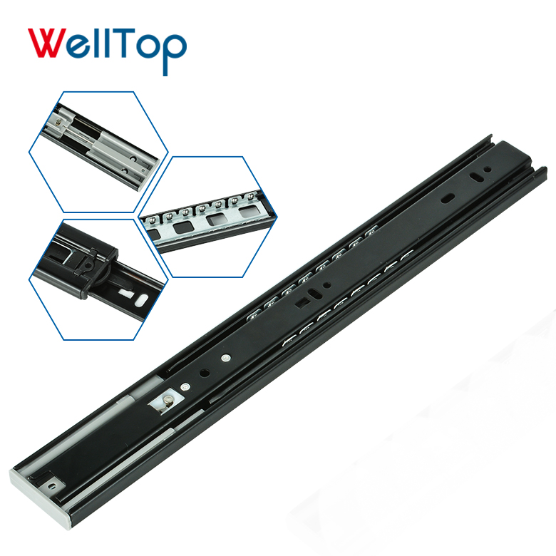 2020 45mm width full extension soft closing ball bearing cabinet slide VT-15.007