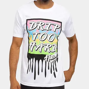 Garment factory customized 3D puff print letter 100% cotton colorful t-shirt for men