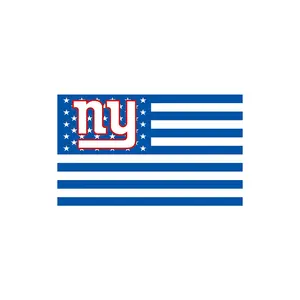 Wholesale Low Price Ny New York Giants Custom American Striped Club Flag With Double Brass Buckle