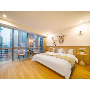 Budget-Friendly Modern Eco-Friendly Hospitality Furniture Hotel Bedroom Set Custom King <b>Queen</b> <b>Size</b> Wooden <b>Frame</b> <b>Bed</b> Nightstands - Product Image 5