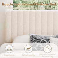 Lit double en velours de performance OEM pour hôtel de luxe avec design capitonné brillant couleur beige