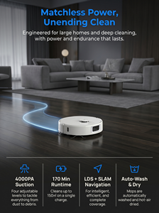 Robot Vacuum Cleaner with LDS Navigation Auto Recharge <b>Mopping</b> Station Self-Washing HEPA Filter Battery Powered Smart Home <b>Clean</b> - Product Image 3
