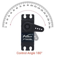 Feetech 8.4V 60KG Couple élevé 180 °   Servomoteur numérique sans balais à engrenages en acier pour mise à niveau d'hélicoptères, voitures, bateaux, avions et drones RC
