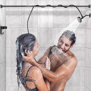 <span class=keywords><strong>Kit</strong></span> de <span class=keywords><strong>Douche</strong></span> Américain en Acier Inoxydable 3 Fonctions Encastré avec Double Pommeau de <span class=keywords><strong>Douche</strong></span>, Support Mural et Bras d'Extension pour Couples - Product Image 6