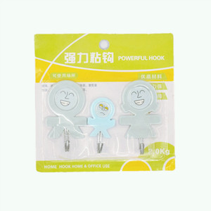 Factory direct sales of traceless <b>hooks</b>, no-drill <b>hooks</b> for a family of three, small <b>hooks</b> for kitchens and bathrooms, sourced - Product Image 1