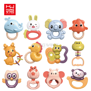 HW 0-3 ans nouveau-né bébé dents formation mâcher apaisant anneau de dentition jouets multi-thème sûr de qualité alimentaire bouilli <span class=keywords><strong>hochet</strong></span> de dentition - Product Image 2