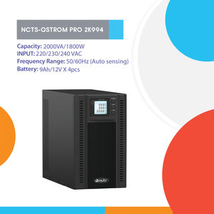 NCTS-OSTROM PRO 2K994 2000VA/1800W Online <strong>Ups</strong> Power <strong>Battery</strong> <strong>Back</strong> <strong>up</strong> <strong>Ups</strong> High Frequency <strong>Battery</strong> - Product Image 4