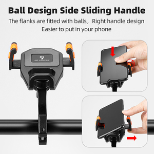 Support de téléphone pour vélo en alliage d'aluminium, conception à rouleaux, étanche, réglable, stable, anti-vibration, support de navigation pour <span class=keywords><strong>VTT</strong></span> et vélo de route - Product Image 5
