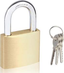 उच्च गुणवत्ता वाला सस्ता 30 मिमी छोटा दरवाजा लॉक एंटी-चोरी सुरक्षा ठोस पीतल पदलॉक - Product Image 1