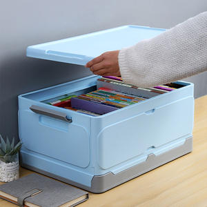 Boîte de rangement pliable, conteneurs en plastique, Design moderne, voiture et <span class=keywords><strong>camping</strong></span>, organisateur avec couvercle, vente en gros, - Product Image 4