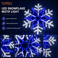 Ornements programmables extérieurs étanches et résistants aux UV vacances noël grand flocon de neige motif lumières led guirlandes lumineuses