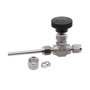 SS304 SS316 3000psi 6000psi 8 10 мм высокое давление и Температура регулятор расхода газа двойной наконечник кованый игольчатый клапан - Product Image 6