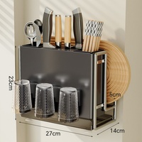Porte-couteaux de cuisine multifonctionnel de haute qualité, imperméable et durable, avec bande magnétique en acier au carbone, blanc
