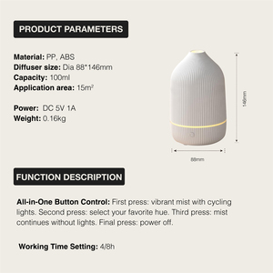 Fast Delivery Electric Small Tabletop Ultrasonic <b>Essential</b> <b>Oil</b> <b>Diffuser</b> with Multiple Lighting Modes - Product Image 6