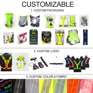 Zaino ciclismo accessorio CE ROHS giubbotto riflettente in polimero a pipistrello indicatore di direzione di guida catarifrangente gilet LED - Product Image 5