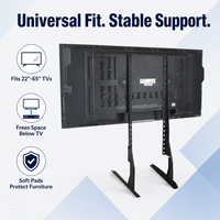 Support TV de table vertical DS202 VESA 800 x 400 au design simple pour téléviseurs de 22 à 65 pouces – Fixation TV de bureau
