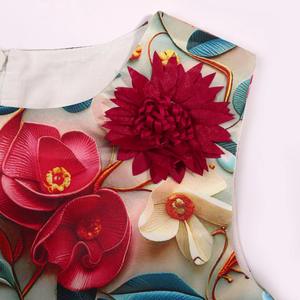 Avrupa tarzı zarif çiçek kız elbise kırmızı büyük sahne gösterisi kız parti elbise zarif ziyafet kız düğün elbisesi 10Y için - Product Image 6